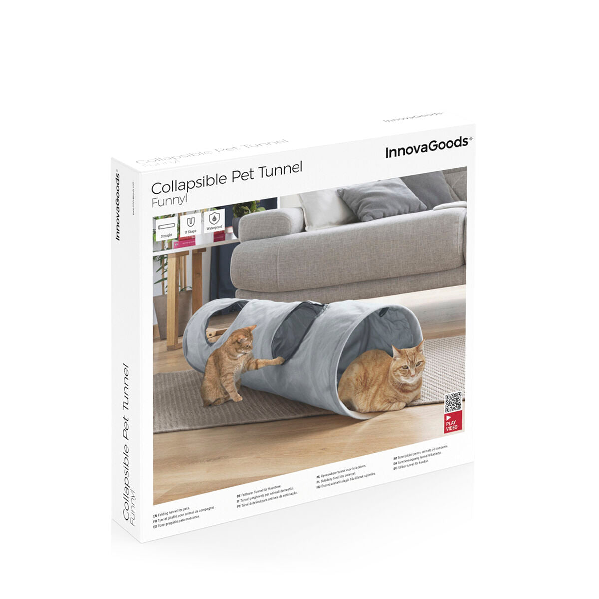 Túnel Dobrável para Gatos